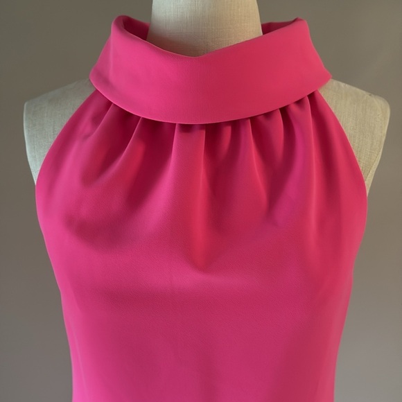 Sail to Sable cowl neck sleeveless bubblegum pink Mini Dress button back XS - Picture 3 of 14